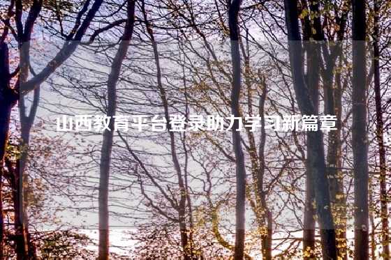 山西教育平台登录助力学习新篇章