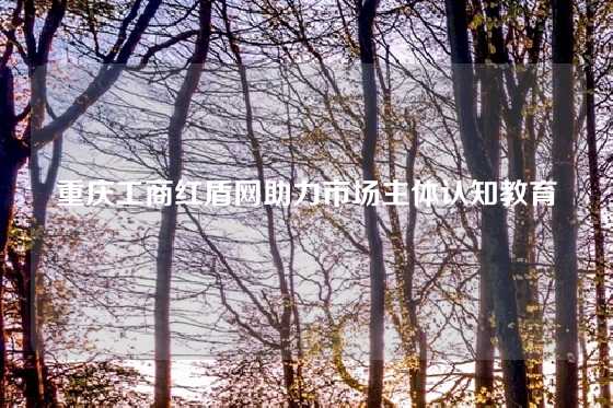 重庆工商红盾网助力市场主体认知教育